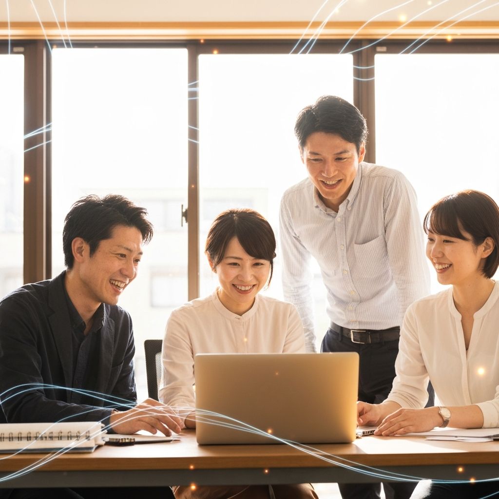 日本人チームがAIで協働する様子