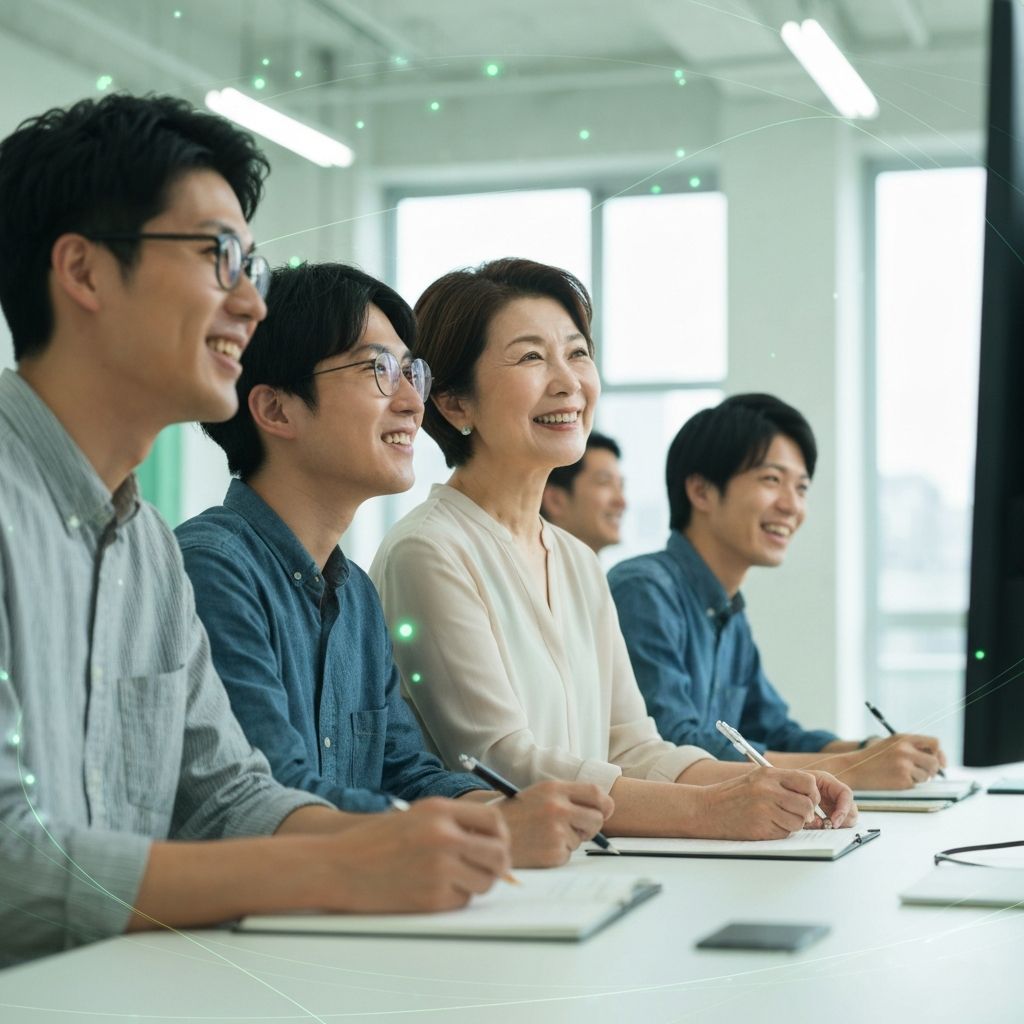 オンラインウェビナーに参加する人々